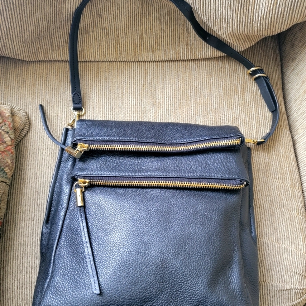 Vince Camuto Black Leather Convertible Purse